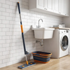 Mop Esfregão Giratório com Balde e Sistema de Torção | Limpeza Fácil + Refil Extra em Microfibra