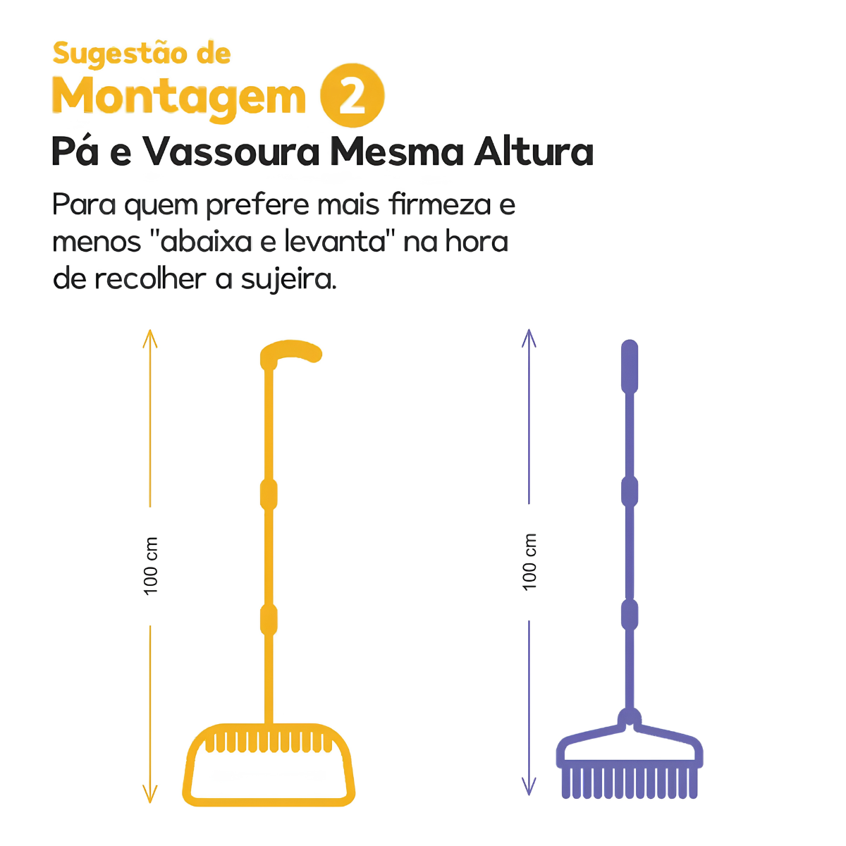 Kit Vassoura e Pá Ajustável 2 em 1 | Limpa Cerdas, Suporte de Parede e Cesto de Lixo